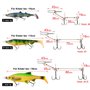 Triplés pour poissons en caoutchouc