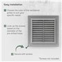 Grille d'aération en plastique avec protection anti-nuisibles intégrée pour grille d'aération de 15,2 cm - Couvercle de ventilat