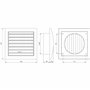 LIRAST Ø 100mm Blanche Réglable Grille de Ventilation en Plastique - Grill D'aération avec Moustiquaire