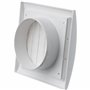 LIRAST Ø 100mm Blanche Réglable Grille de Ventilation en Plastique - Grill D'aération avec Moustiquaire