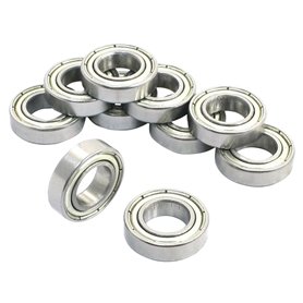 Ghulumn Lot de 10 roulements à billes 6800Z 10 x 19 x 5 mm à rainure profonde blindé à une rangée