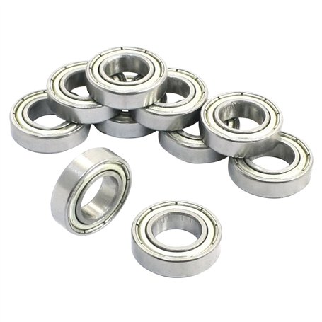 Ghulumn Lot de 10 roulements à billes 6800Z 10 x 19 x 5 mm à rainure profonde blindé à une rangée