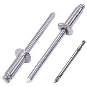 SKIR'CO Lot de 100 rivets aveugles en aluminium 4