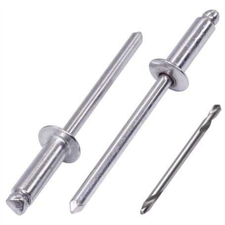 SKIR'CO Lot de 100 rivets aveugles en aluminium 4