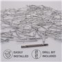 SKIR'CO Lot de 100 rivets aveugles en aluminium 4,0 x 12 mm Mandrin en aluminium Pop Rivets Tête bombée Un foret inclus