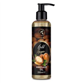 Huile de Massage Arganier Doré 200 ml - Huile d'Amande - Huile de Pépins de Raisin - Huile de Pépins de Pêche et Huile de Jojoba