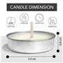 Bougies Chauffe-plat - Lot de 100 - Sans Parfum - Cadeau bougie - Lumière Chaude Naturelle - Détente - Flamme délicate - Décorat