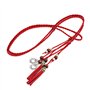 BYFRI Taille Femmes corde avec pompons et perles à la main Ceinture pour dames Robe