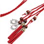 BYFRI Taille Femmes corde avec pompons et perles à la main Ceinture pour dames Robe