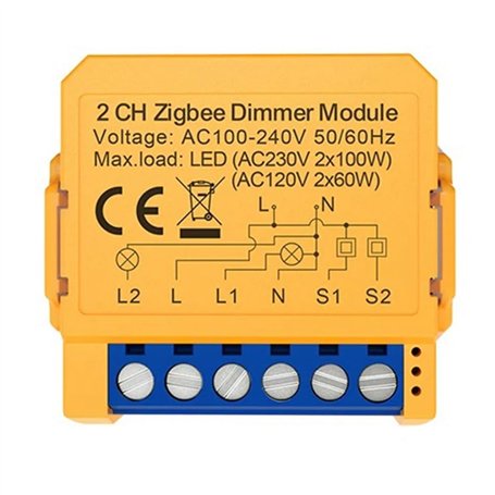 Myhoomowe Graffiti ZigBee Atténuateur intelligent Marche/Arrêt Boîte sombre à 2 voies Changement intelligent d'application Modul