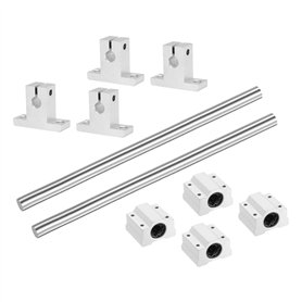 Kepgapo 2 Guides Coulissants pour Rail de Mouvement Linéaire 8 mm X 150 mm avec 4 Roulements et 4 Supports de Rail SK8