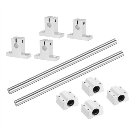 Kepgapo 2 Guides Coulissants pour Rail de Mouvement Linéaire 8 mm X 150 mm avec 4 Roulements et 4 Supports de Rail SK8