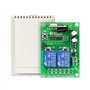 Hreyywo Télécommande Universelle 433 MHz, Relais Sans, Module 2 Canaux, Récepteur RF, Émetteur DC 12 V 24 V pour Porte de Garage