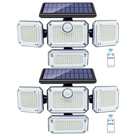 SUPIRING Lampes solaires avec capteur de mouvement pour extérieur 333 lumières d'inondation LED