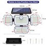 SUPIRING Lampes solaires avec capteur de mouvement pour extérieur 333 lumières d'inondation LED, lumières de sécurité à énergie 