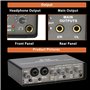 Sunmeit Interface audio professionnelle 24 bits et 192 kHz Carte son à 2 entrées pour guitare électrique Loopback Enregistrement