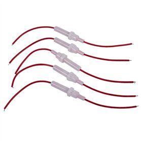Hztuang 5Pcs Porte-fusible en Tube du Type de Capuchon Inline a vis Blanc et Rouge 6mm x 30mm