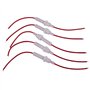 Hztuang 5Pcs Porte-fusible en Tube du Type de Capuchon Inline a vis Blanc et Rouge 6mm x 30mm