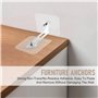 FYOBOT Ancrages Muraux pour Meubles, Ancrages Anti-Basculement pour Meubles Sans Perceuse, Ancrages Muraux Adh¨¦Sifs pour Meuble