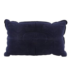 SVRITE Oreiller Gonflable portatif Bleu pour Le Voyage 34 x 23cm Oreiller de Flocage a Double-Face Pliable portatif Gonflable po