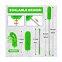 MOLERRI Brosse de Nettoyage de GouttièRe Outil de Toiture avec Mât TéLescopique Extensible 8,2 Pieds Outil de Nettoyage de Facil