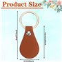 yomoe Lot de 50 porte-clés vierges en cuir marron avec rivets pour clé de voiture, porte de maison, petite décoration, cadeau fa