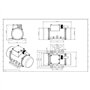 Grendly Moteur de Vibration de Vibrateur à Béton 60 W, Moteur de Vibrateur à Béton à 9 Vitesses AC 110 V 3600 /Min, Vibrateur à 