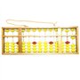 Sujurio Boulier Chinois Boulier Antidérapant Grande Taille Cintre en Bois avec 13 Colonnes Outil Soroban Chinois en Mathématique