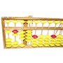 Sujurio Boulier Chinois Boulier Antidérapant Grande Taille Cintre en Bois avec 13 Colonnes Outil Soroban Chinois en Mathématique