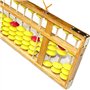 Sujurio Boulier Chinois Boulier Antidérapant Grande Taille Cintre en Bois avec 13 Colonnes Outil Soroban Chinois en Mathématique