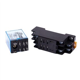 Osmond 12V DC Relais de Puissance Bobine DPDT LY2NJ HH62P-L JQX-13F 10A Avec PTF08A Douille Base