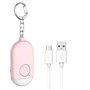 ISTOVO Alarme Personnelle Rechargeable Urgence éTanche Auto DéFense SOS Alert RapeSifflet de SéCuritéSiren pour les Femmes et le