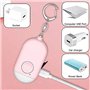 ISTOVO Alarme Personnelle Rechargeable Urgence éTanche Auto DéFense SOS Alert RapeSifflet de SéCuritéSiren pour les Femmes et le