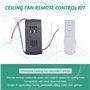 Sujurio Kit de Télécommande Universel de Remplacement pour Ventilateur de Plafond, 6 Vitesses et Synchronisation, Remplacement à