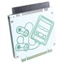 Bamberg Pour éCran SFC/SNES, Mini Moniteur de Carte de pour Ordinateur Super Familial, Partie de RéTro (4,3 Pouces)