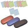Hantier 3 Pcs Étui à Lunettes Coquille Lunettes Lunettes de Soleil Boîte de Protection avec 10 Chiffons de Nettoyage pour Femmes