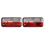 AUTOLIGHT 24 - Lot de 2 feux de position latéraux et d’encombrement rouge/blanc - Feu de marquage latéral avec ampoules pour cam