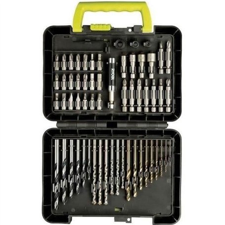 RYOBI - Coffret 60 accessoires de perçage et de vissage : forets (bois