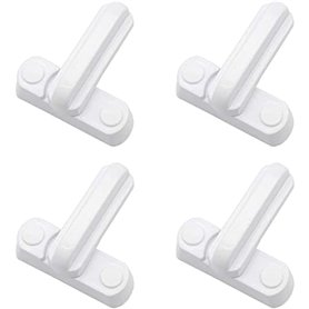 Lot de 4 ou 8 poignées de porte Reelva - Châssis + vis de montage - En PVC et uPVC (Polychlorure de vinyle non plastifié) - Poig