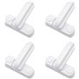 Lot de 4 ou 8 poignées de porte Reelva - Châssis + vis de montage - En PVC et uPVC (Polychlorure de vinyle non plastifié) - Poig