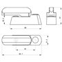 Lot de 4 ou 8 poignées de porte Reelva - Châssis + vis de montage - En PVC et uPVC (Polychlorure de vinyle non plastifié) - Poig