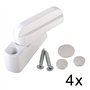 Lot de 4 ou 8 poignées de porte Reelva - Châssis + vis de montage - En PVC et uPVC (Polychlorure de vinyle non plastifié) - Poig