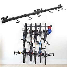 Râtelier de vélo pliable pour montage mural - Support de vélo pour 5 vélos - Système de support réglable pour la maison et le ga