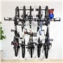 Râtelier de vélo pliable pour montage mural - Support de vélo pour 5 vélos - Système de support réglable pour la maison et le ga