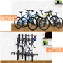 Râtelier de vélo pliable pour montage mural - Support de vélo pour 5 vélos - Système de support réglable pour la maison et le ga