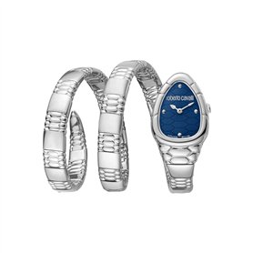 Roberto Cavalli by Franck Muller Femmes Analogique Quartz Montre avec Bracelet en Acier Inoxydable RV1L186M0011