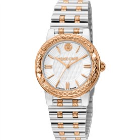 Roberto Cavalli by Franck Muller Femmes Analogique Quartz Montre avec Bracelet en Acier Inoxydable RV1L188M0101
