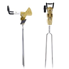 OTOTEC 2X Réglable Détachable Support de Pêche en Métal Stand Stents Supports de Tige Poteau Accessoire Équipement de Terrain