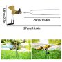 OTOTEC 2X Réglable Détachable Support de Pêche en Métal Stand Stents Supports de Tige Poteau Accessoire Équipement de Terrain