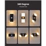 Combuh IP65 Applique Mural Luminaire Exterieur avec Detecteur de Mouvement 12W Moderne Lampe Murale Blanc Chaud 3000K Eclairage 